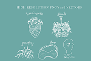 Self Care Vector Illustrations/Icons, a Healthcare Illustration by Mindful & Curious Design (Thumbnail 3 of 7)