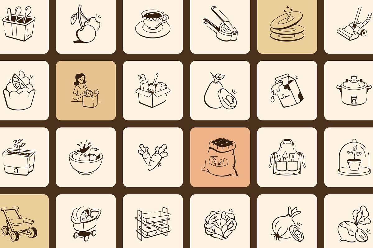 465 Home and Lifestyle Doodle Icons, an Outline Icon by Vectors Market (Photo 6 of 14)