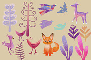 Enchanted Forest Clipart Set, an Illustration by FaliushViktoriaArtist (Thumbnail 3 of 10)