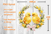 Embroidery Easter Chick & Wreath PNG, an Object Graphic by V Design Creator (Thumbnail 2 of 8)