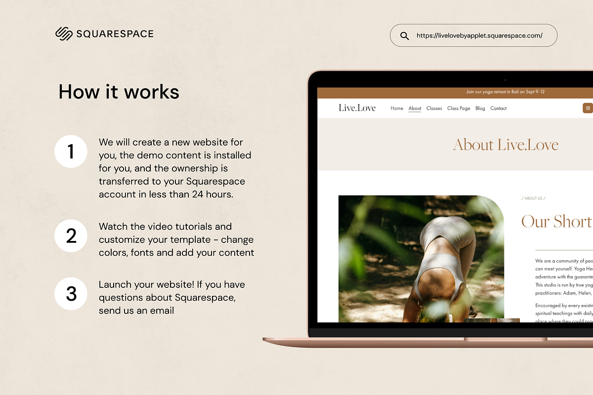 Squarespace Template: LiveLove, a Squarespace Template by Applet Studio (Photo 5 of 6)