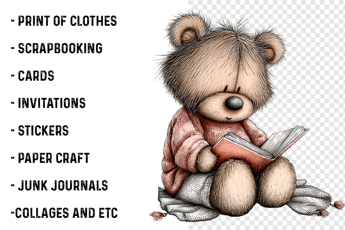 Teddy Bear Nursery Clipart, a Transportation Illustration by SinaCreation (Photo 3 of 5)