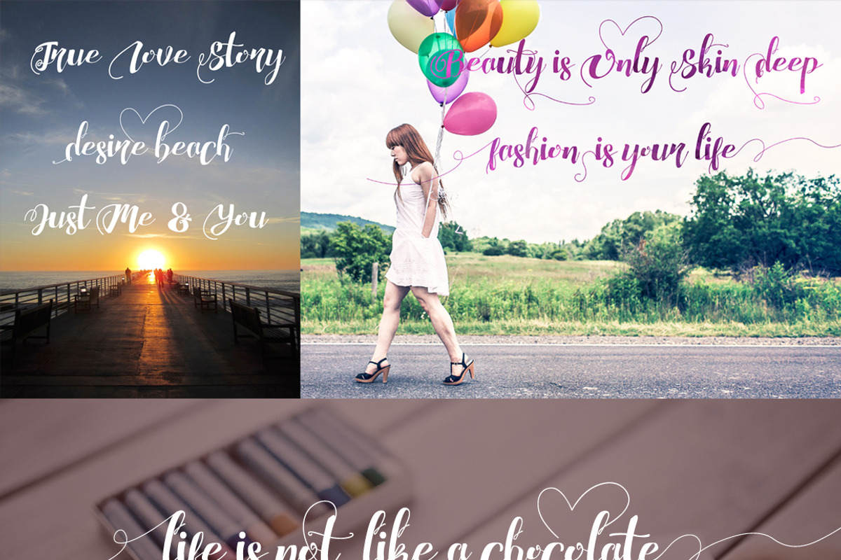 Chocolate Heart Script Font, a Script Font by FHFont (Photo 12 of 13)