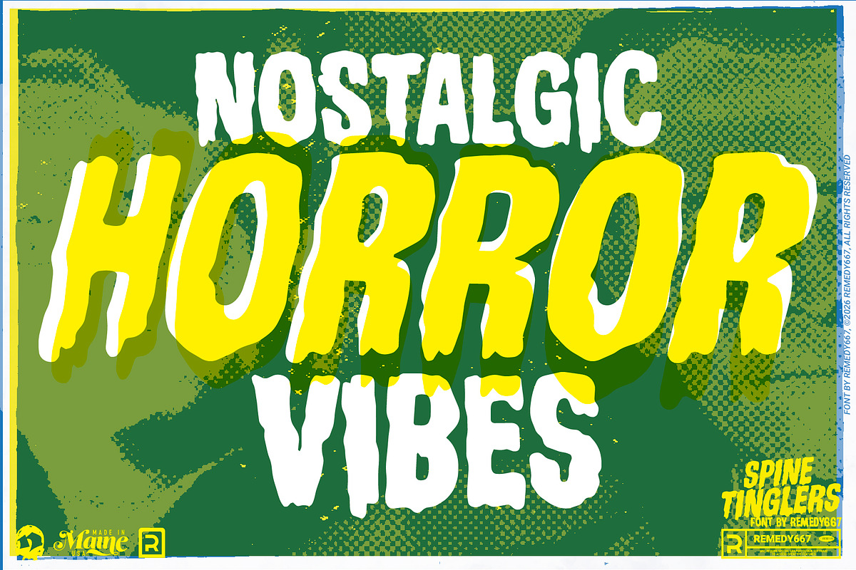 Spine Tinglers - Retro Horror Font, a Handwritten Font by Remedy667 (Photo 4 of 6)