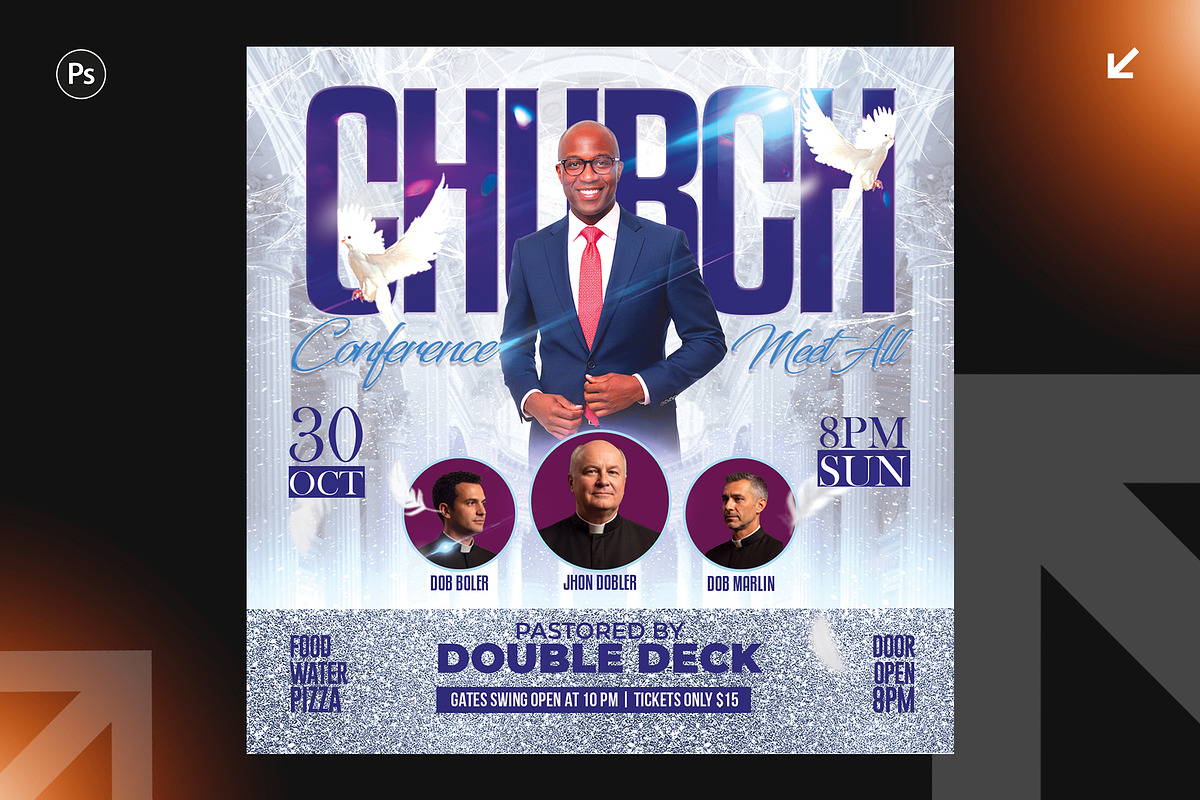 06 Church Prayer Flyer Design Bundle, a Flyer Template by Shajib Shikder (Photo 4 of 7)