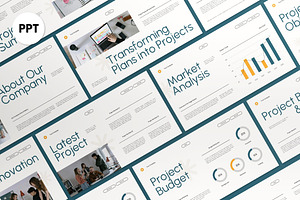 Cream Blue Project Proposal PPT, a Presentation Template by graphicook