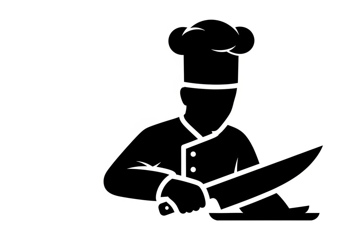 High-quality chef cooking silhouette, an Illustration by Amazin_art (Photo 9 of 31)