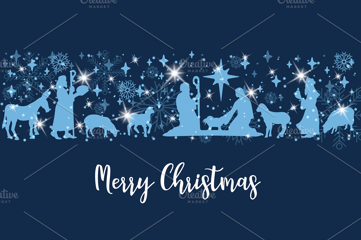 Merry Christmas cards set, a Decorative Illustration by IvanFet (Photo 2 of 14)
