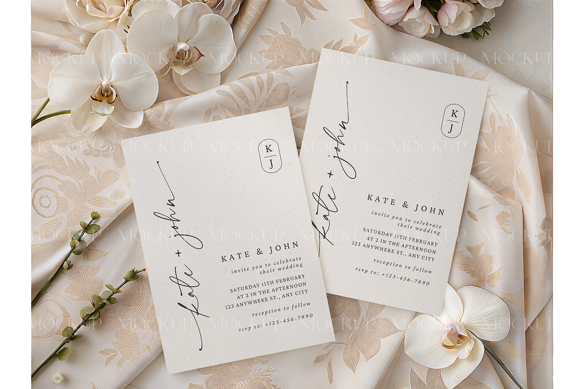 Luxury Floral Invitation Mockup, a Mockup by MockupWizard (Photo 3 of 3)
