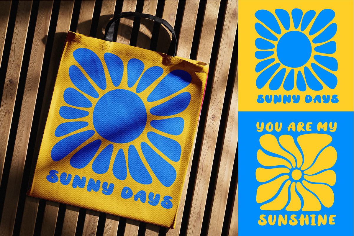 Sunburst Groovy Design Element Set, a Decorative Illustration by Lettering_Logo (Photo 5 of 8)