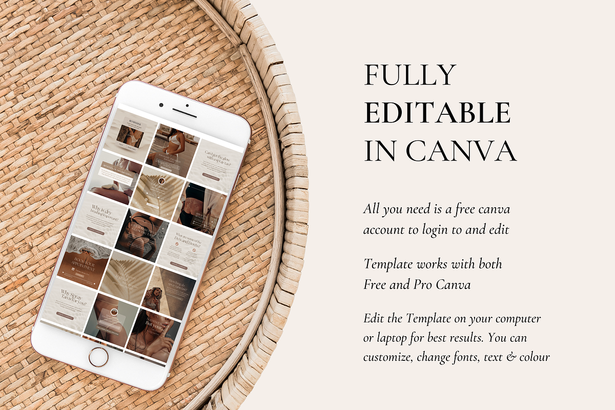 Spray Tan Instagram posts Canva, a Social Media Template by Design Lush Studio (Photo 6 of 6)