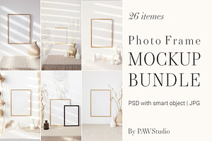 Photo Frame Mockup Bundle 26 Element