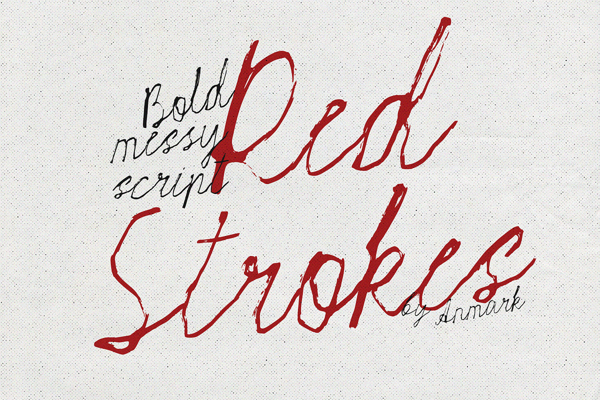 Red Strokes Bold Messy Script Font