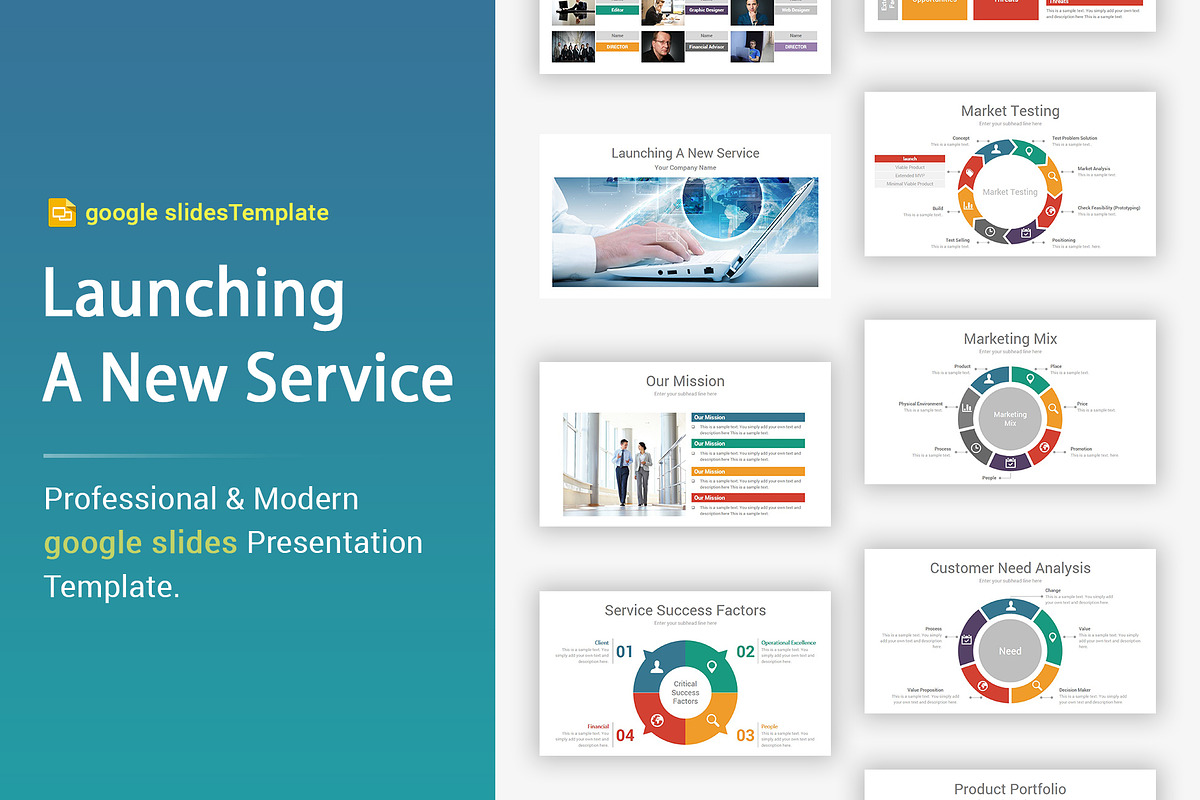 Launching A New Service Google Slide, a Presentation Template by OceanArt (Photo 1 of 15)