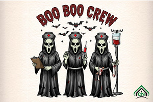 Boo Boo Crew Png, an Illustration by Craft Nest