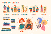 Curly Girl Method illustrations, an Illustration by Uniyok (Thumbnail 5 of 10)