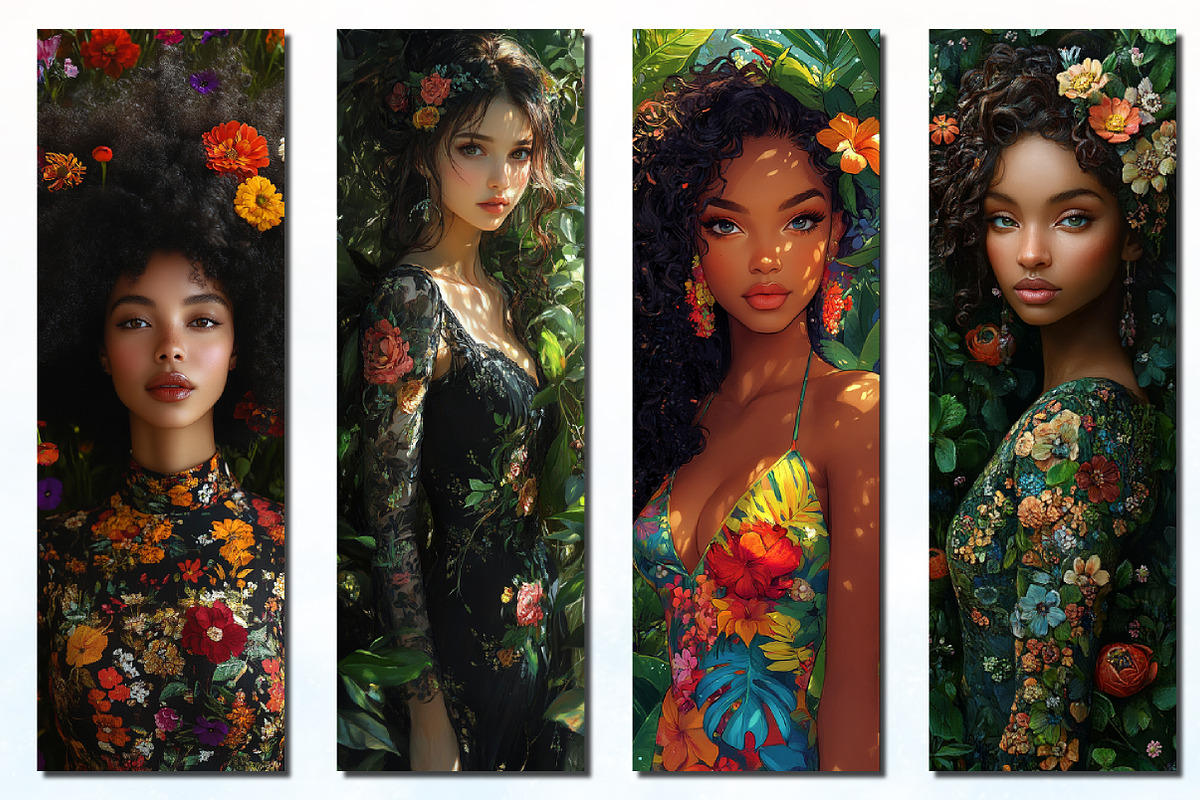 Black Girls Bookmarks Printable, an Illustration by Rose Art (Photo 2 of 2)