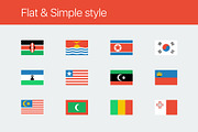 Simplified World Flags, an Icon by Xinh Studio