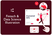 Fintech & Data Science Illustration, a Graphic by Craftrick (Thumbnail 1 of 6)