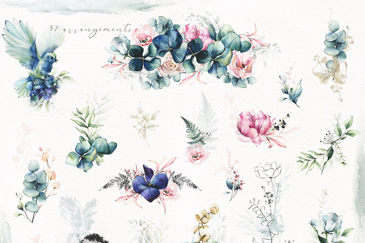 Meditative Clarity floral watercolor, a Decorative Illustration by Khrys.art (Photo 7 of 17)