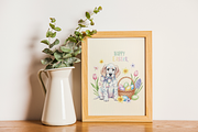 Happy Easter Dog PNG Clipart Cute., an Animal Illustration by KennedyStudio (Thumbnail 5 of 5)