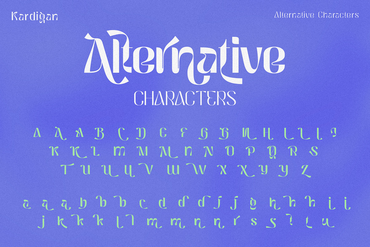 Kardigan - Retro Display Font, a Sans Serif Font by Ekahermawan (Photo 12 of 14)
