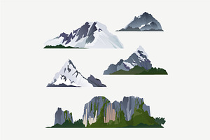 Vector Mountains Set