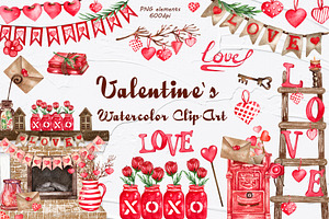 Valentine S Watercolor Collection