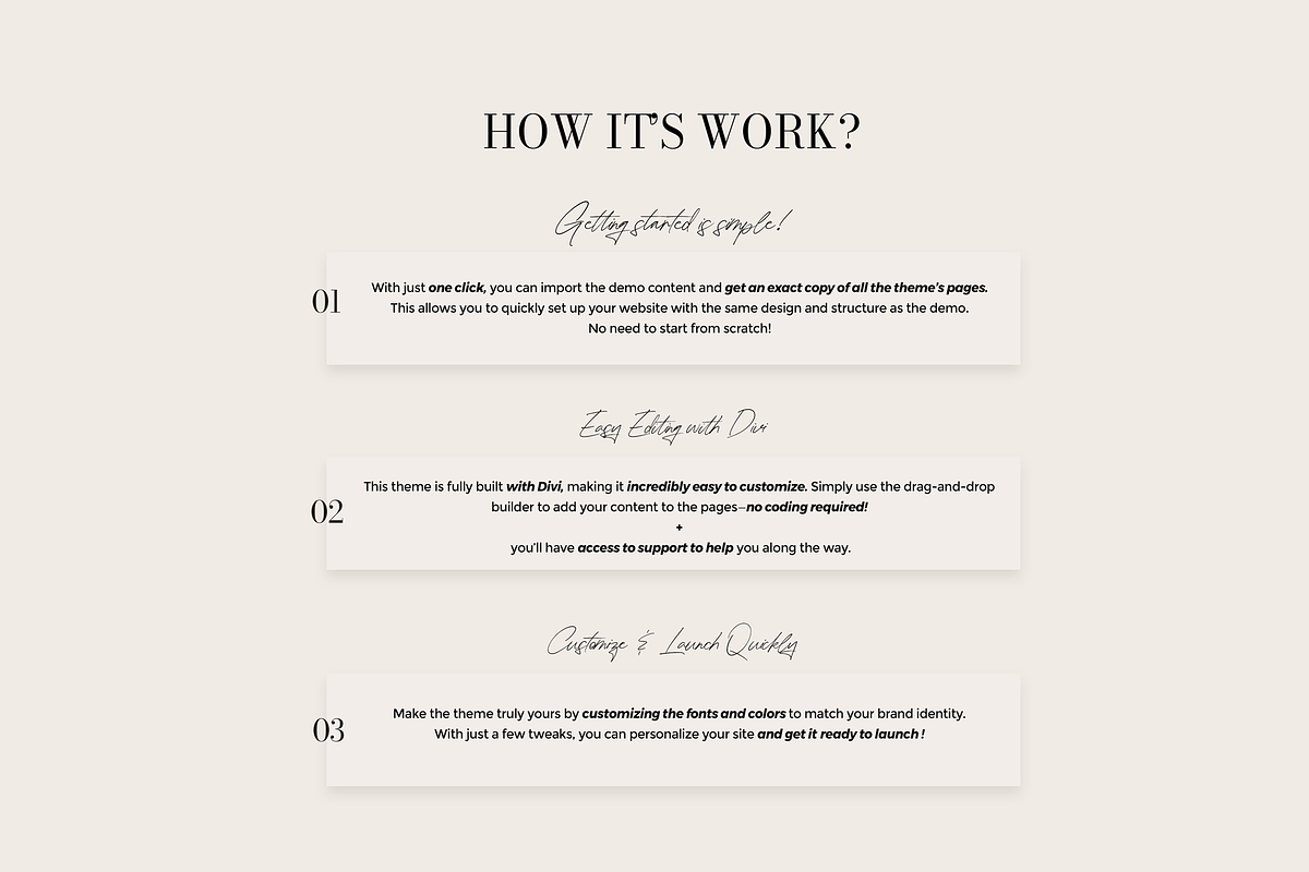 Sérénité Wordpress Divi Theme, a WordPress Template by Studio Marmotte (Photo 7 of 7)