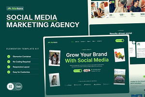 Markora - Social Media Marketing, a WordPress Template by SLAB! Design