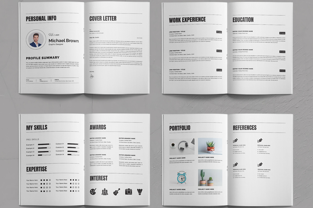 Resume Booklet, a Stationery Template by ContestDesign (Photo 3 of 3)