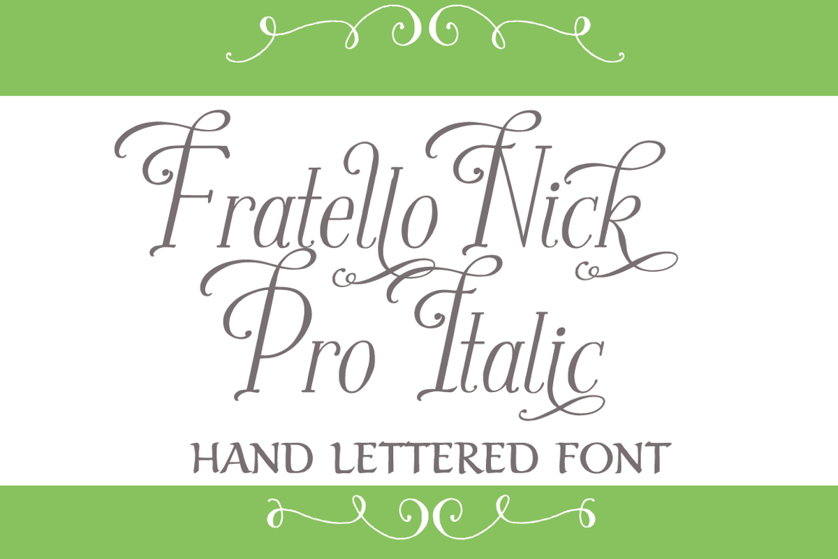 Sale-Fratello Nick Pro Italic preview 2