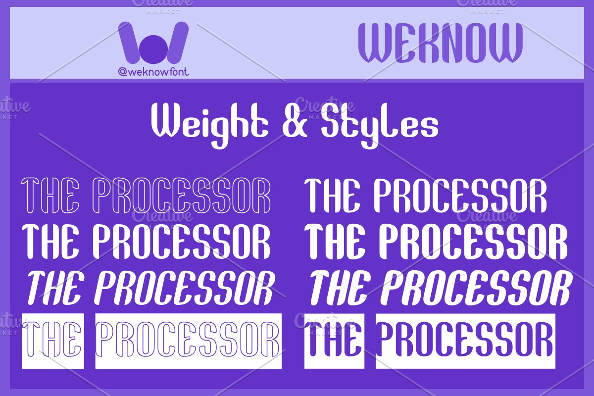 The Processor font, a Font by weknow (Photo 8 of 8)