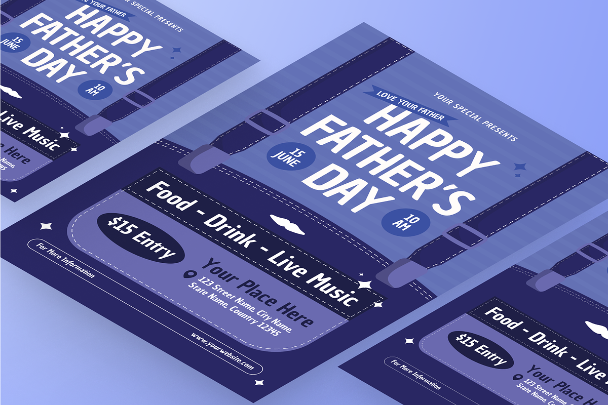 Fathers Day Flyer Set, a Flyer Template by Annora Studio (Photo 4 of 6)