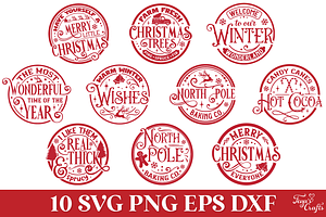 Round Christmas Ornaments Pack