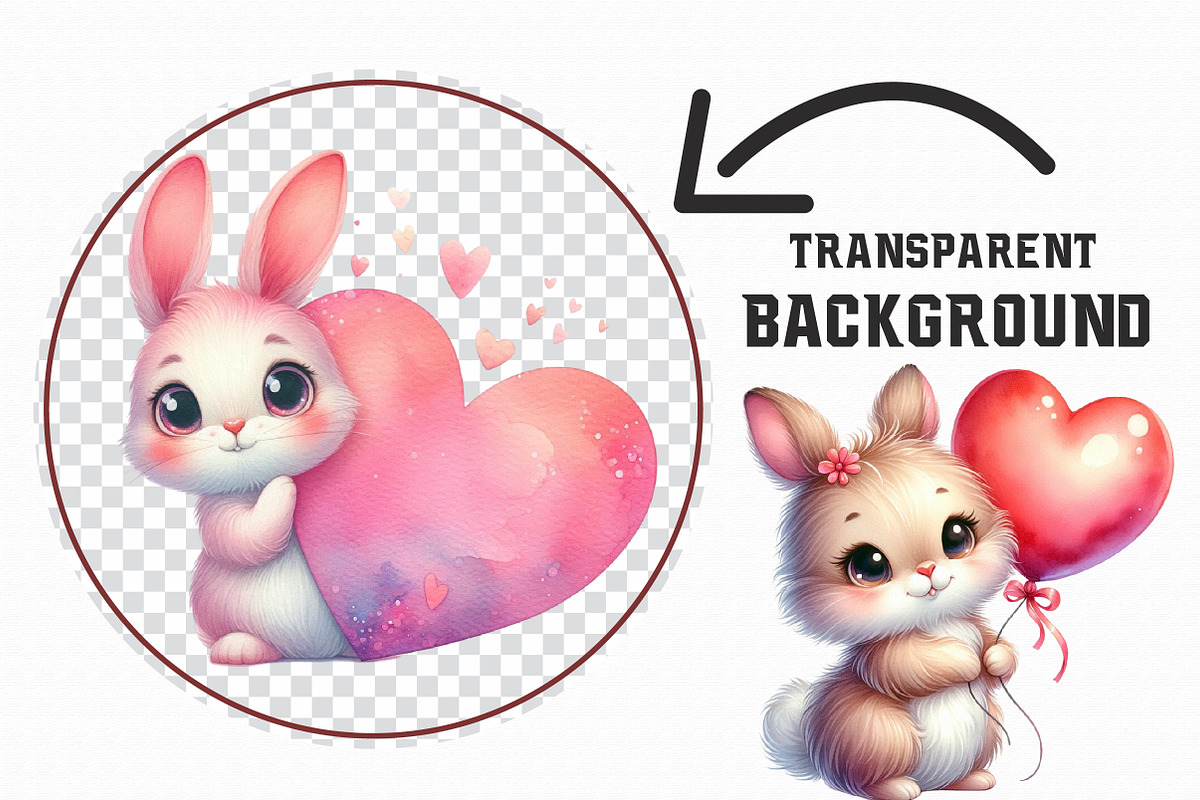 Whimsical Valentine Bunny Love Clipa, an Illustration by Libby Wishes (Photo 4 of 6)