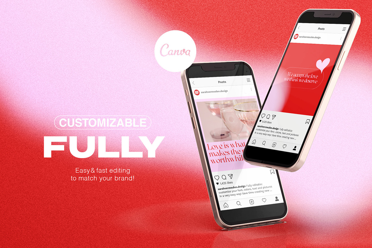Instagram Social CANVA Valentine, a Social Media Template by Vermeulen Design Studio (Photo 3 of 5)