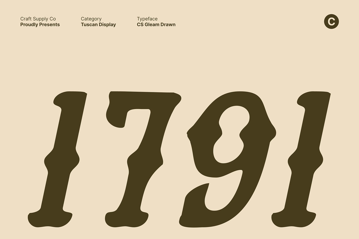 CS Gleam Drawn, a Serif Font by Craft Supply Co. (Photo 4 of 8)