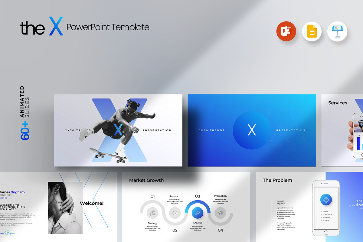The X - Powerpoint Template, a Presentation Template by creathrivestudio (Photo 1 of 11)