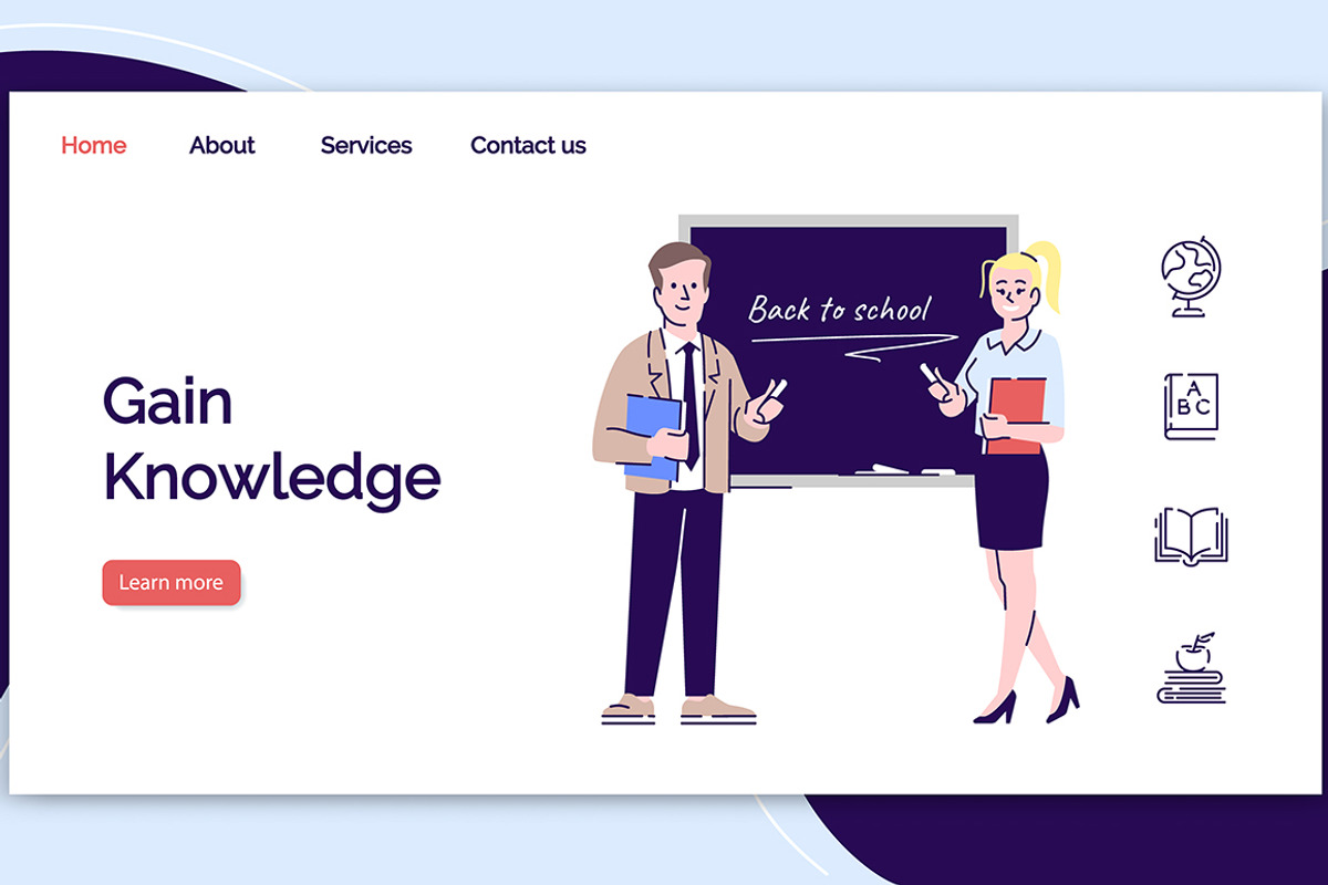Educational service landing page, a Landing Page Template by IMG Visuals