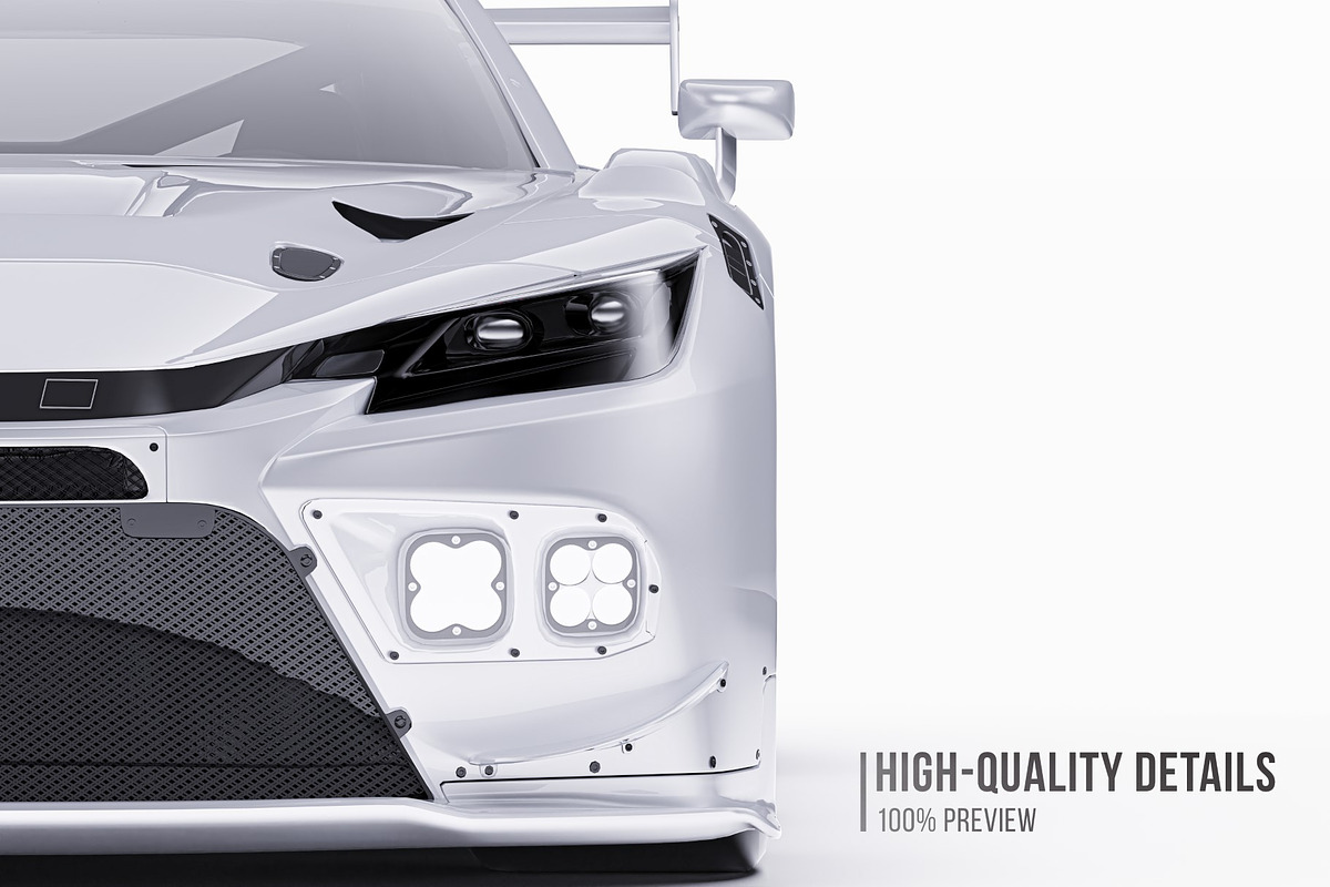 GT3 Race Car Performance Coupe Set, an Advertising Mockup by Halal Graphic Studio (Photo 3 of 12)