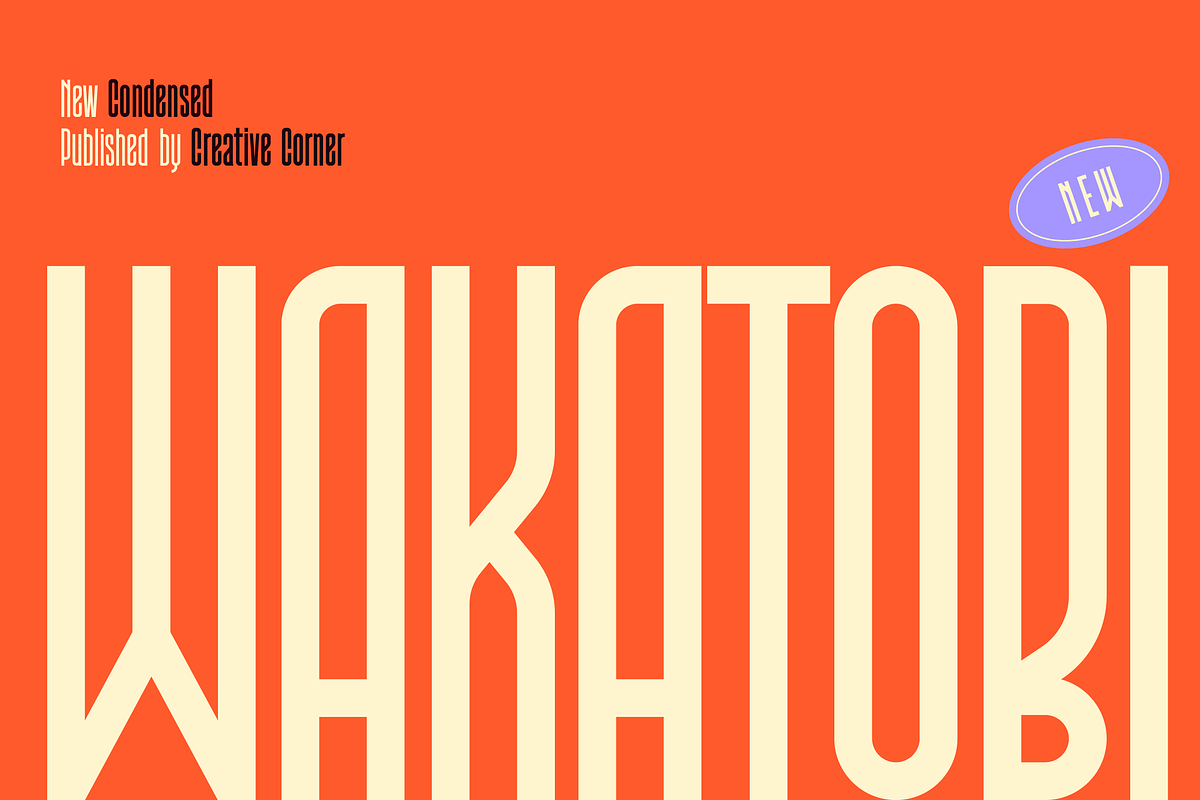 Wakatobi - Ultra Condensed Font, a Sans Serif Font by Creative Corner (Photo 12 of 21)