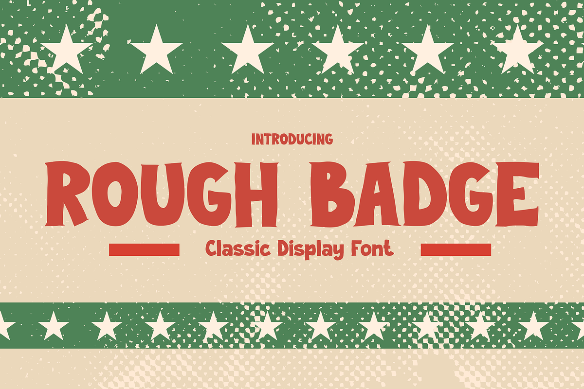 ROUGH BADGE – Classic Display Font, a Sans Serif Font by Pinisi ART (Photo 1 of 2)