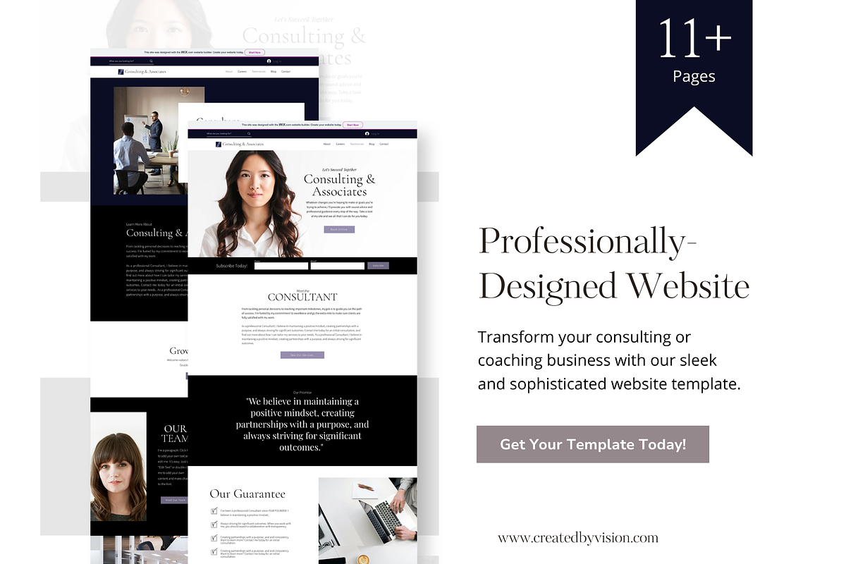 WIX Website Template for Consultants, a Wix Template by CreatedbyVision LLC (Photo 6 of 10)