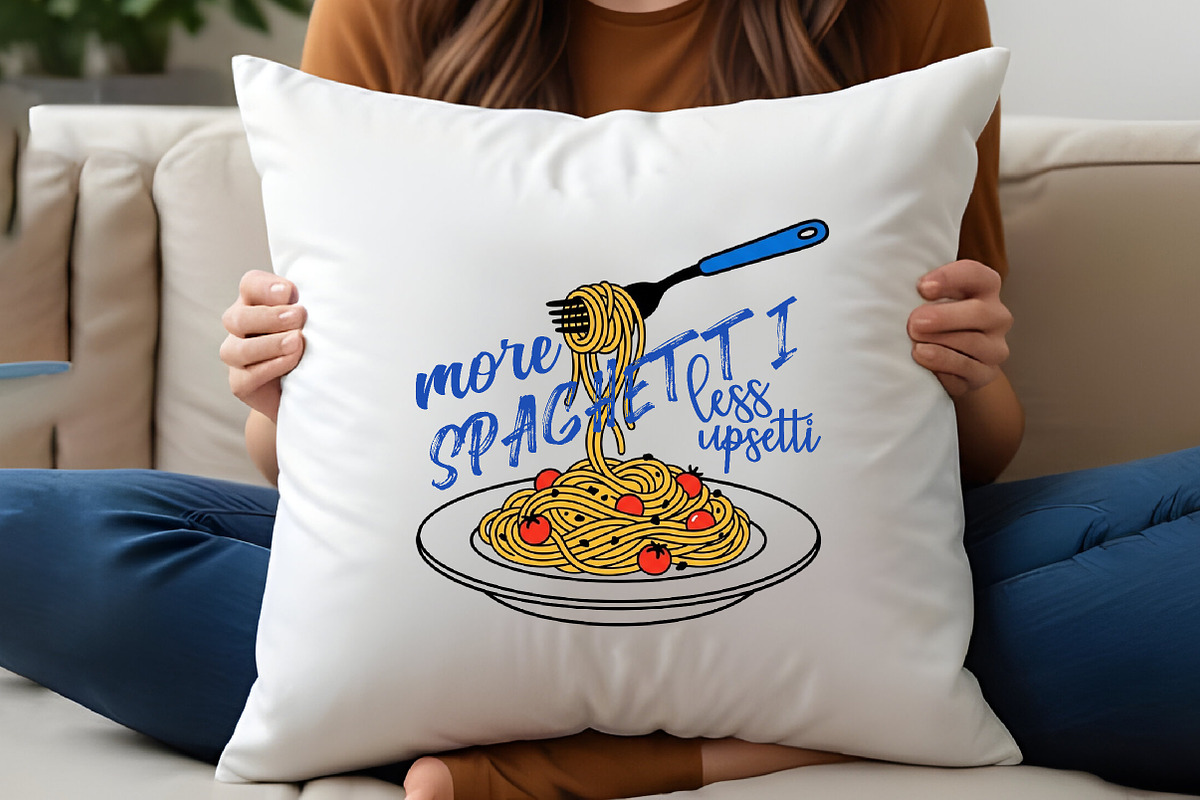 Funny Spaghetti Quote PNG, an Illustration by Canvas Craft (Photo 5 of 6)
