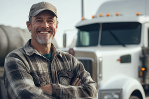 Happy driver in industry, a Photo by Beautiful things