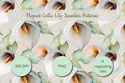 Elegant Calla Lily Seamless Patterns, a Pattern Graphic by Floraphoria (Thumbnail 1 of 10)