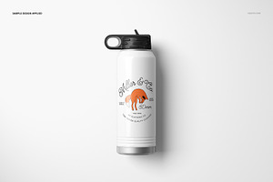 F. Color 30 Oz. Water Bottle Mockup