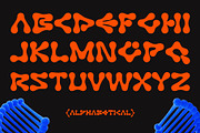 Bredast - Experimental Liquid Font, a Sans Serif Font by Drizy (Thumbnail 2 of 9)