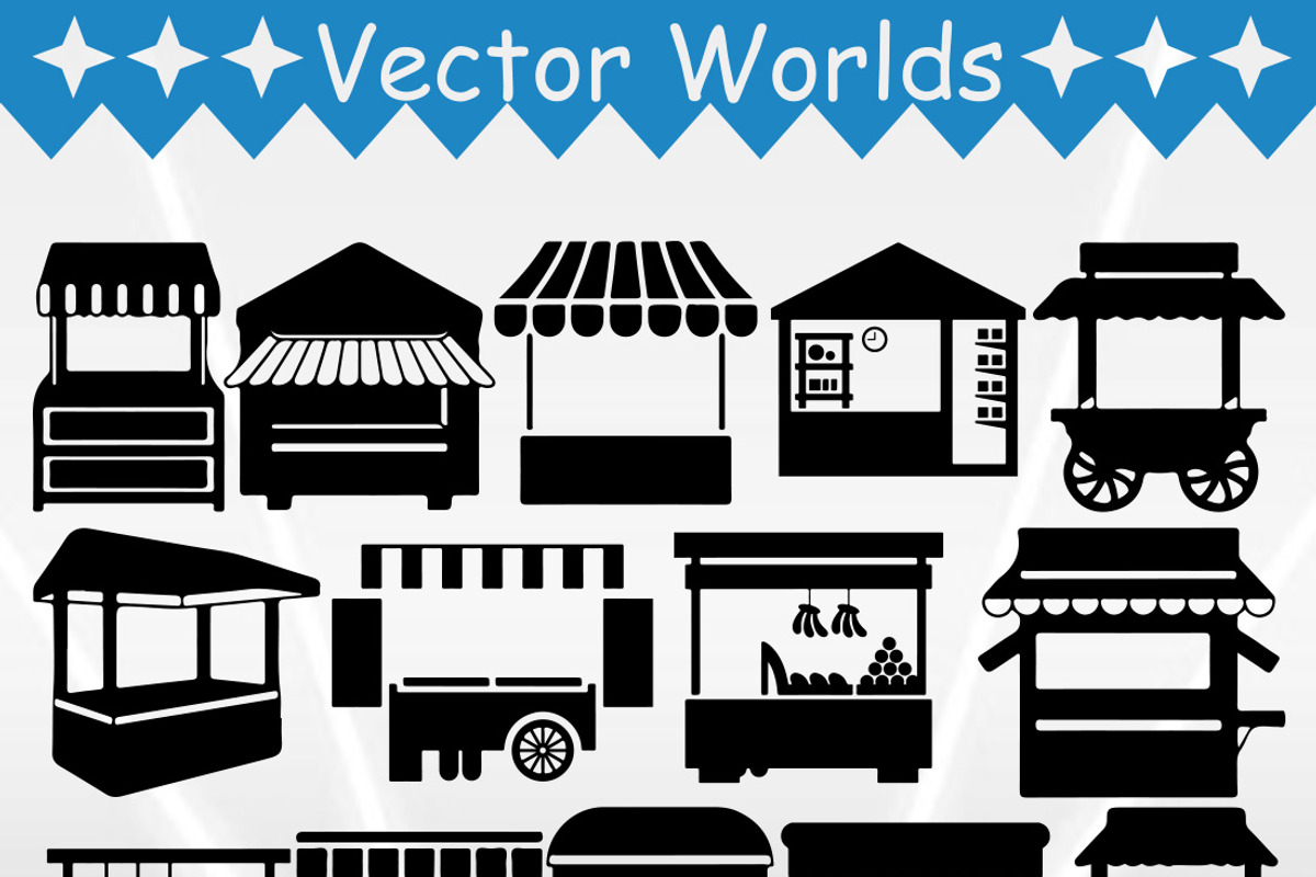 Market Stand SVG, Market Stand SVG, an Object Graphic by VectorWorlds (Photo 3 of 3)